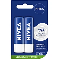 NIVEA Essential Care Lip Balm (2x4.8g)