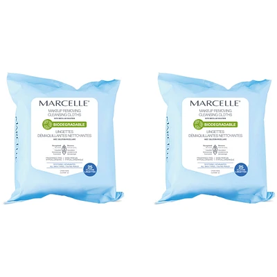 Biodegradable Makeup Removing Cleansing Cloths with Recyclable Pouch - Special Value