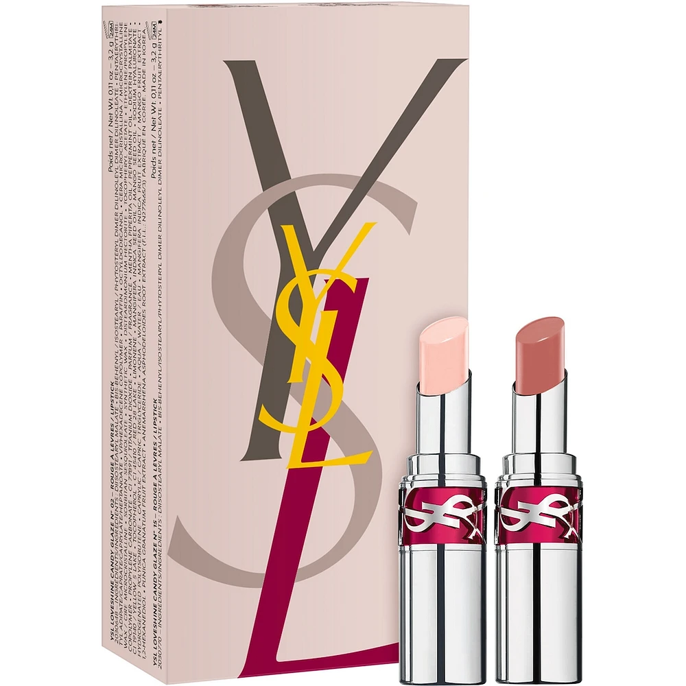 YSL LOVESHINE CANDY GLAZE Lip Gloss Stick Duo