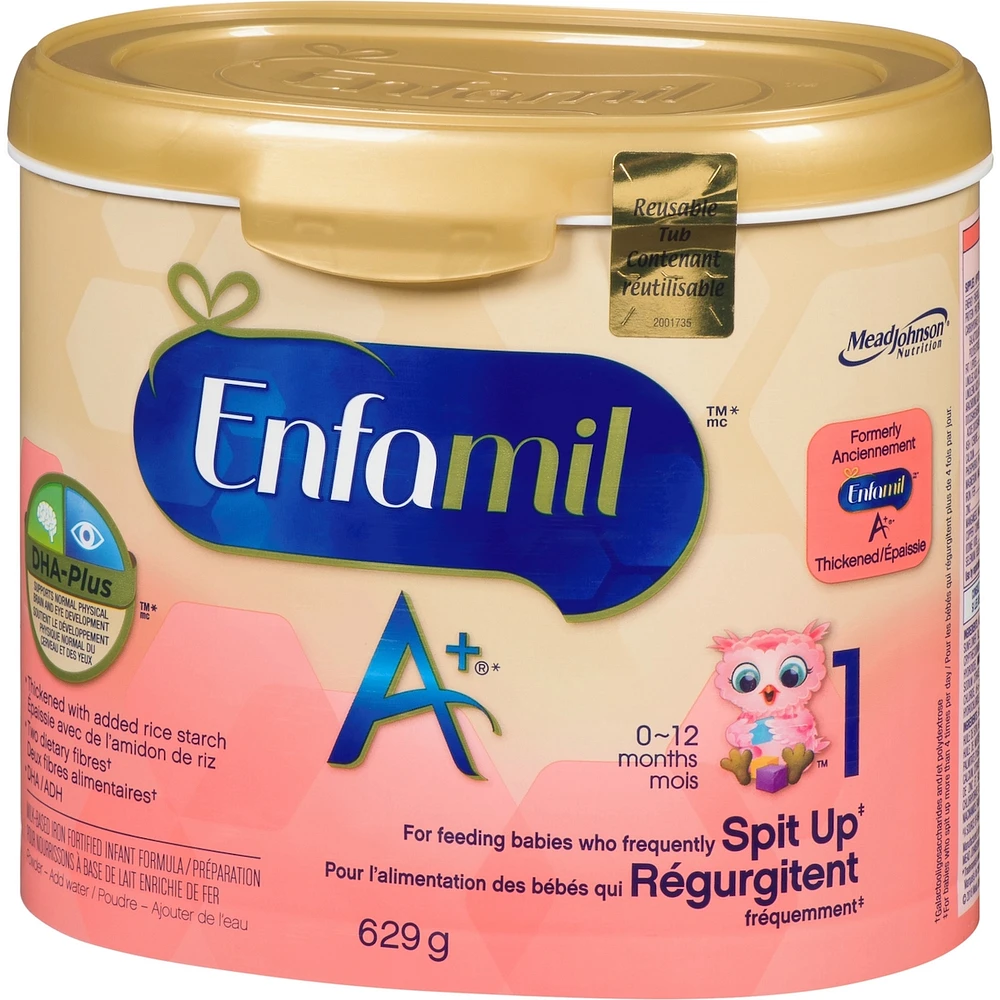 Enfamil A+ for Frequent Spit Up Baby Formula Powder Tub