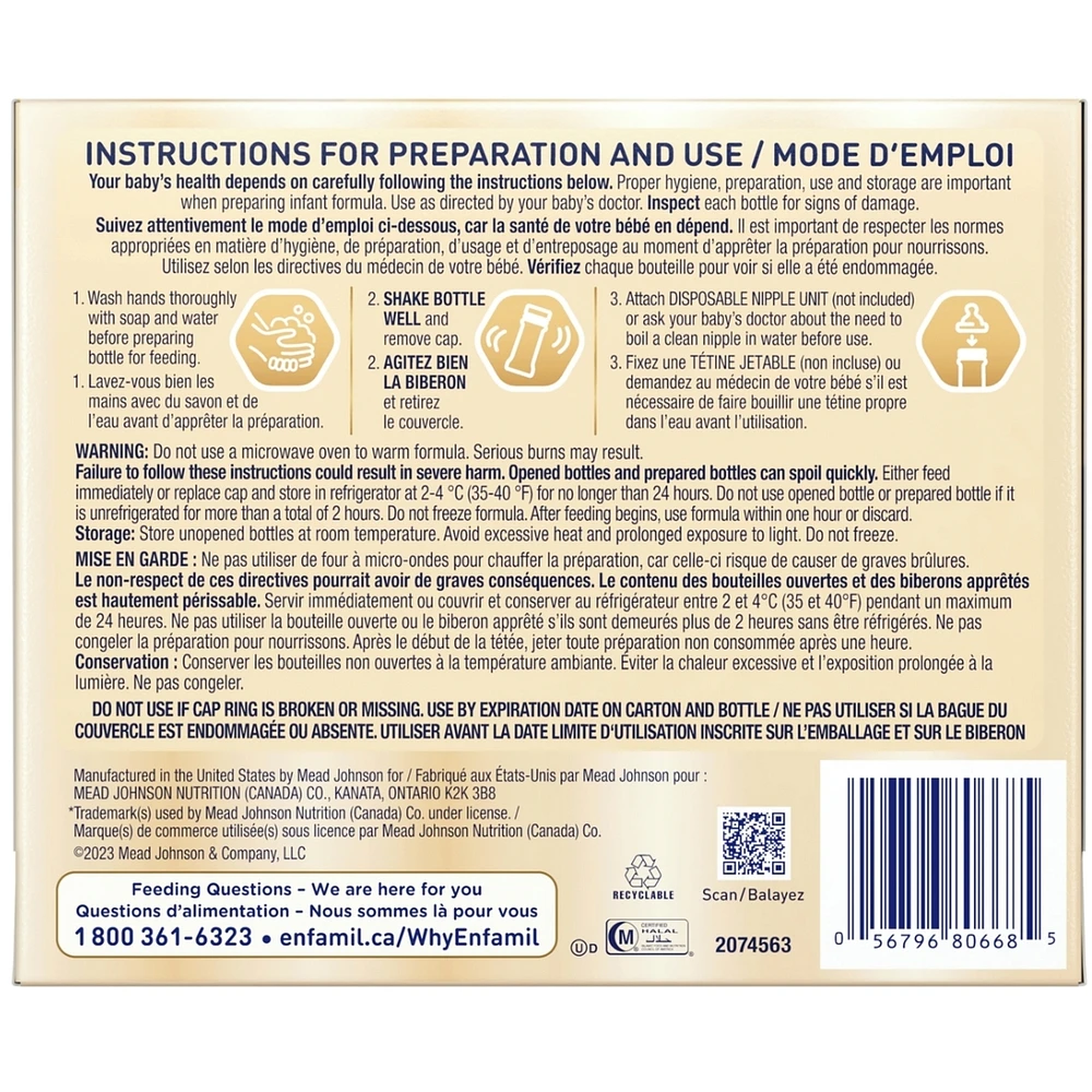 NeuroPro™, Baby Formula, 0-12 months, Ready to Feed Nursettes
