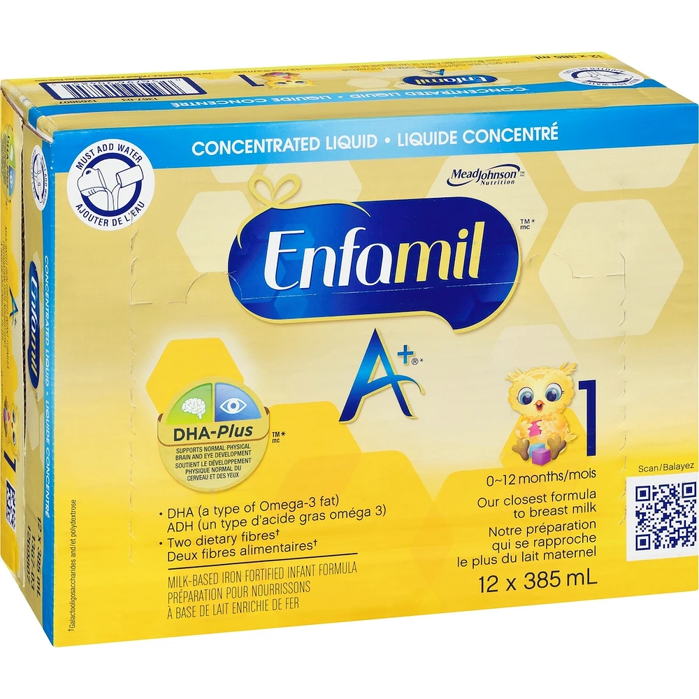 Enfamil A+, Concentrate, 385 Ml, 12 Pk