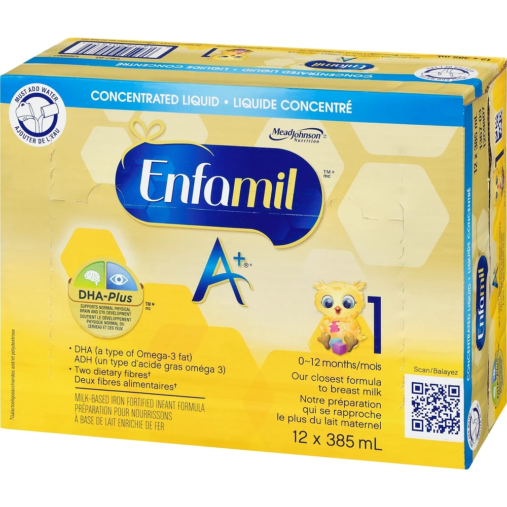 Enfamil A+, Concentrate, 385 Ml, 12 Pk