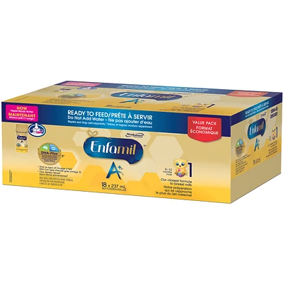 Enfamil A+, Ready-to-feed, 237ml , 18 Pk