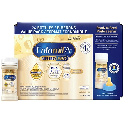 NeuroPro™, Baby Formula, 0-12 months, Ready to Feed Nursettes, 59mL x 24ct