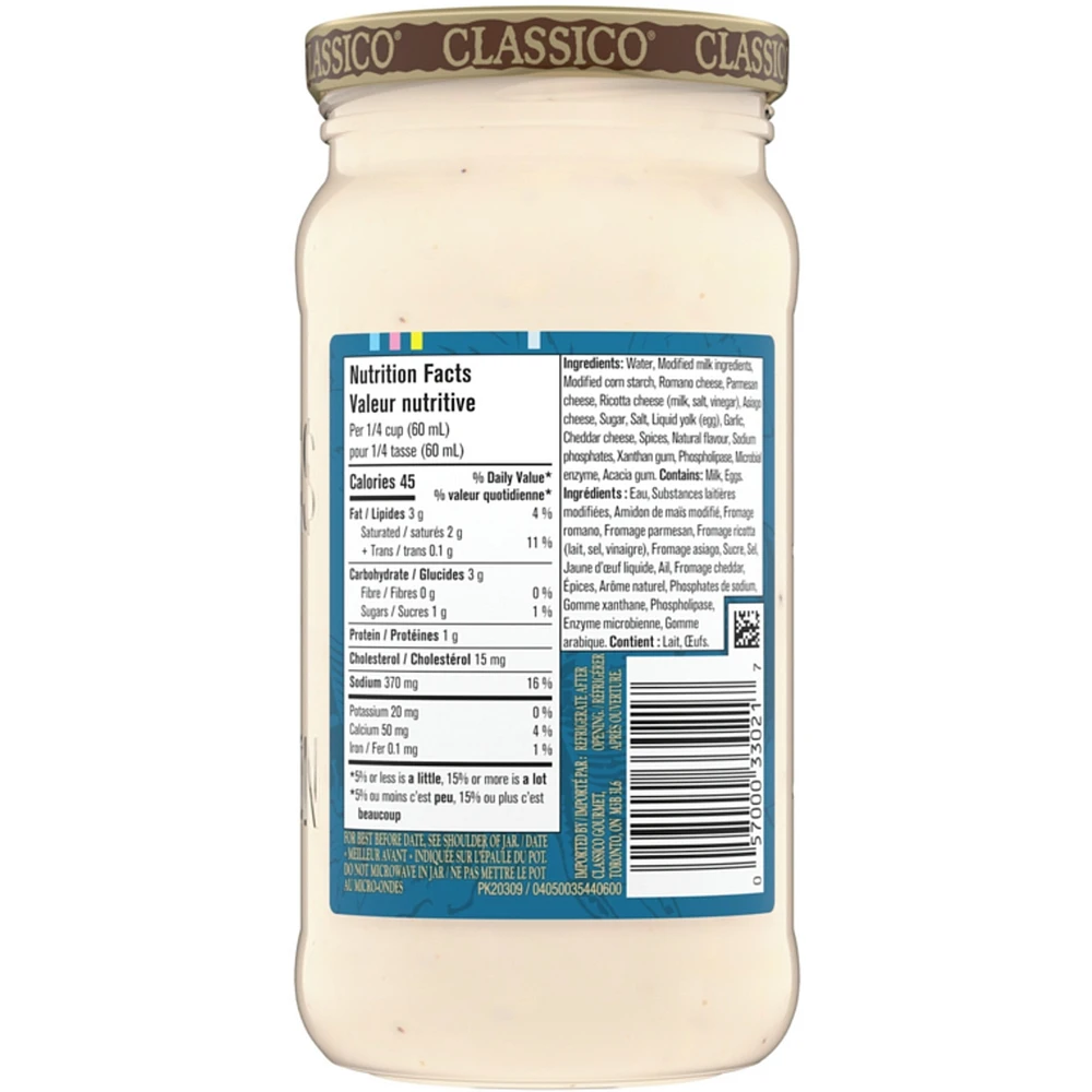 Four Cheese Alfredo Spaghetti Pasta Sauce