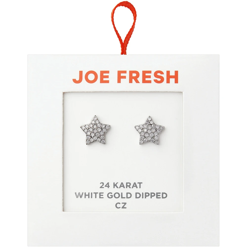 24K Dip Pave Star Ear Cs