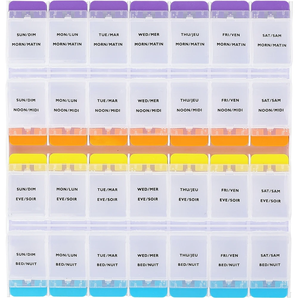 Easy Open 4x Daily Pill Planner