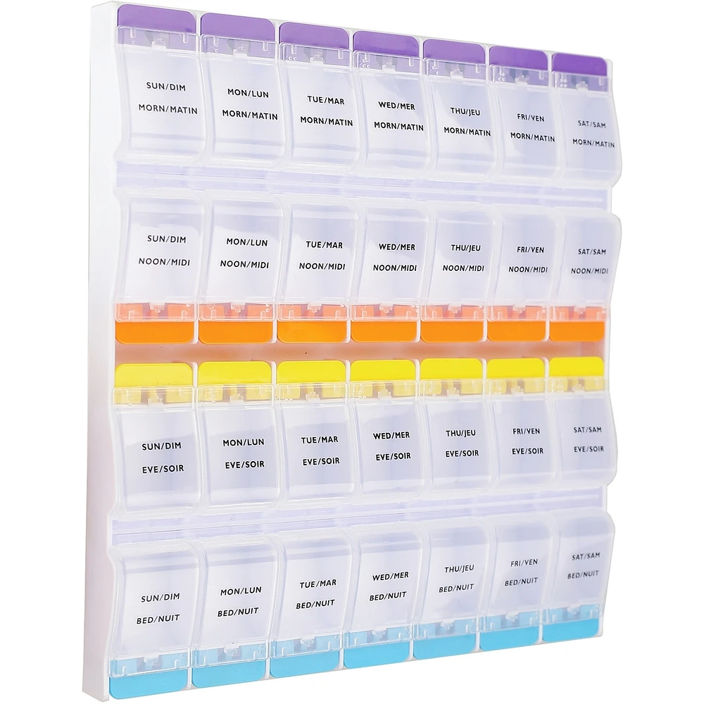 Easy Open 4x Daily Pill Planner