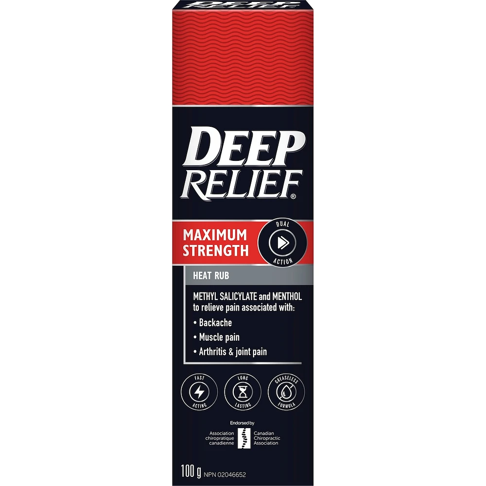 Maximum Strength Heat Pain Relief Rub, Treat Sore Muscles and Joints