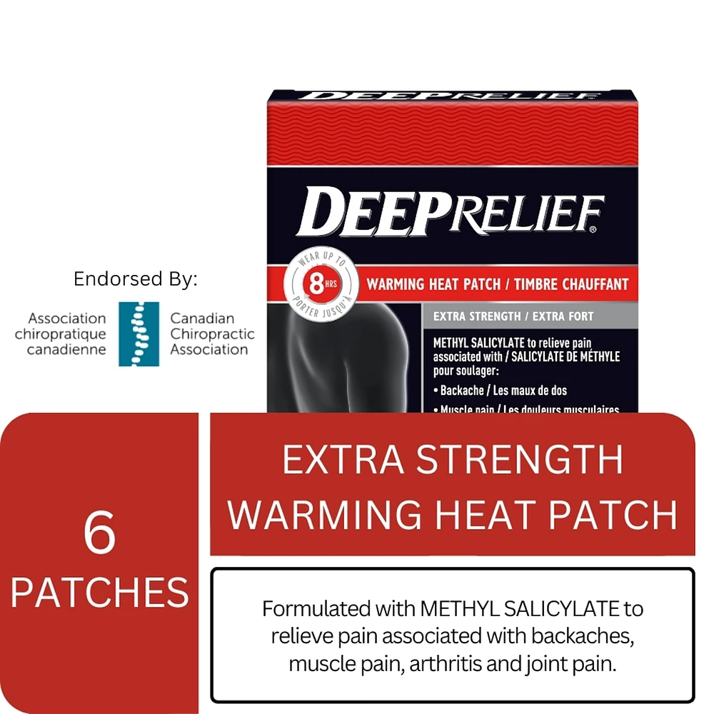 Warming Heat Pain Relief Patch, Extra Strength, Helps Relieve Backaches & Muscle Pain