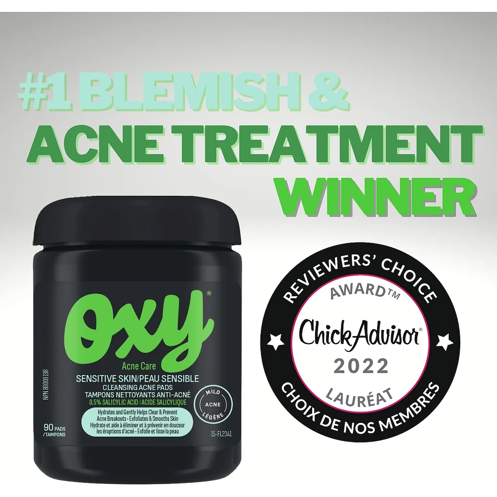Sensitive Skin Cleansing Acne Pads with Salicylic Acid, For Sensitive Skin