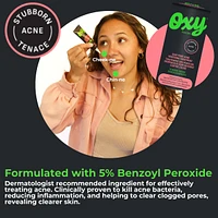Traitement anti-acné en profondeur avec du peroxyde de benzoyle, pour l'acné tenace, pour les points noirs et les pores visibles