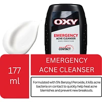 Emergency Acne Vanishing Facial Cleanser - 5% Benzoyl Peroxide – Stubborn Acne Control - Helps Treat, and Prevent Breakouts – Allows Skin to Heal - Fragrance Free - Dermatologist Tested
