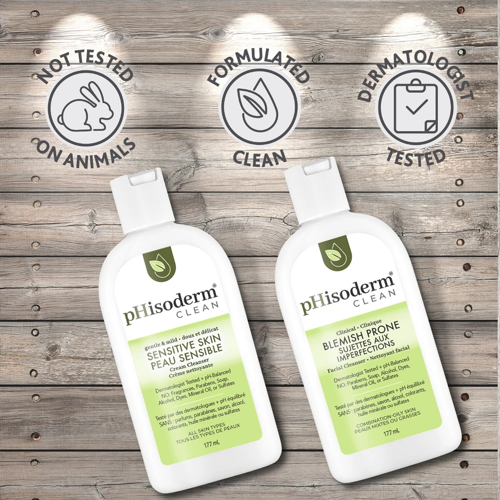 CLEAN Blemish-Prone Facial Cleanser with Salicylic Acid and Hyaluronic Acid, Paraben-Free, Soap-Free, Mineral Oil Free