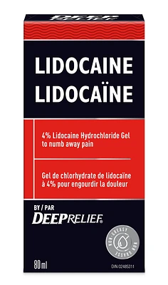 Lidocaine By Deep Relief, Numbing Pain Relief Gel
