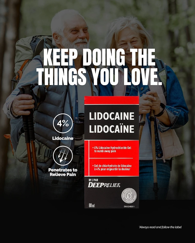 Lidocaine By Deep Relief, Numbing Pain Relief Gel