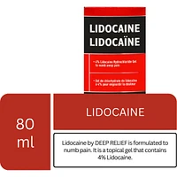 Lidocaine By Deep Relief, Numbing Pain Relief Gel