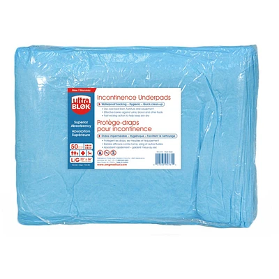 Protège-draps absorbants jetables,  Grand (23 x 36 po)