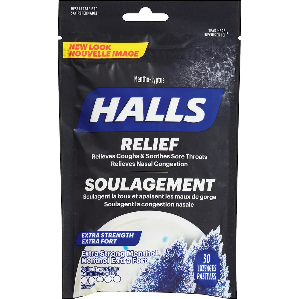 Halls Relief Mentho-Lyptus Extra Strong Menthol