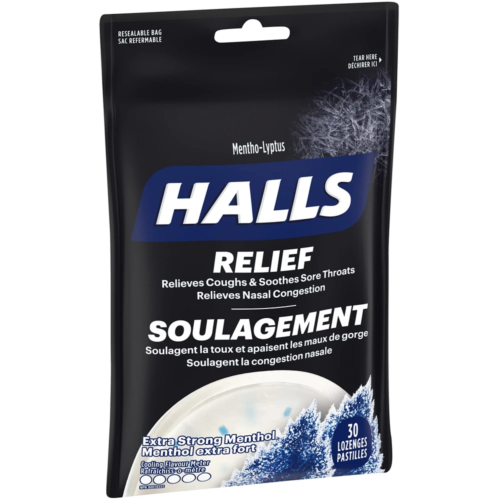 Halls Relief Mentho-Lyptus Extra Strong Menthol