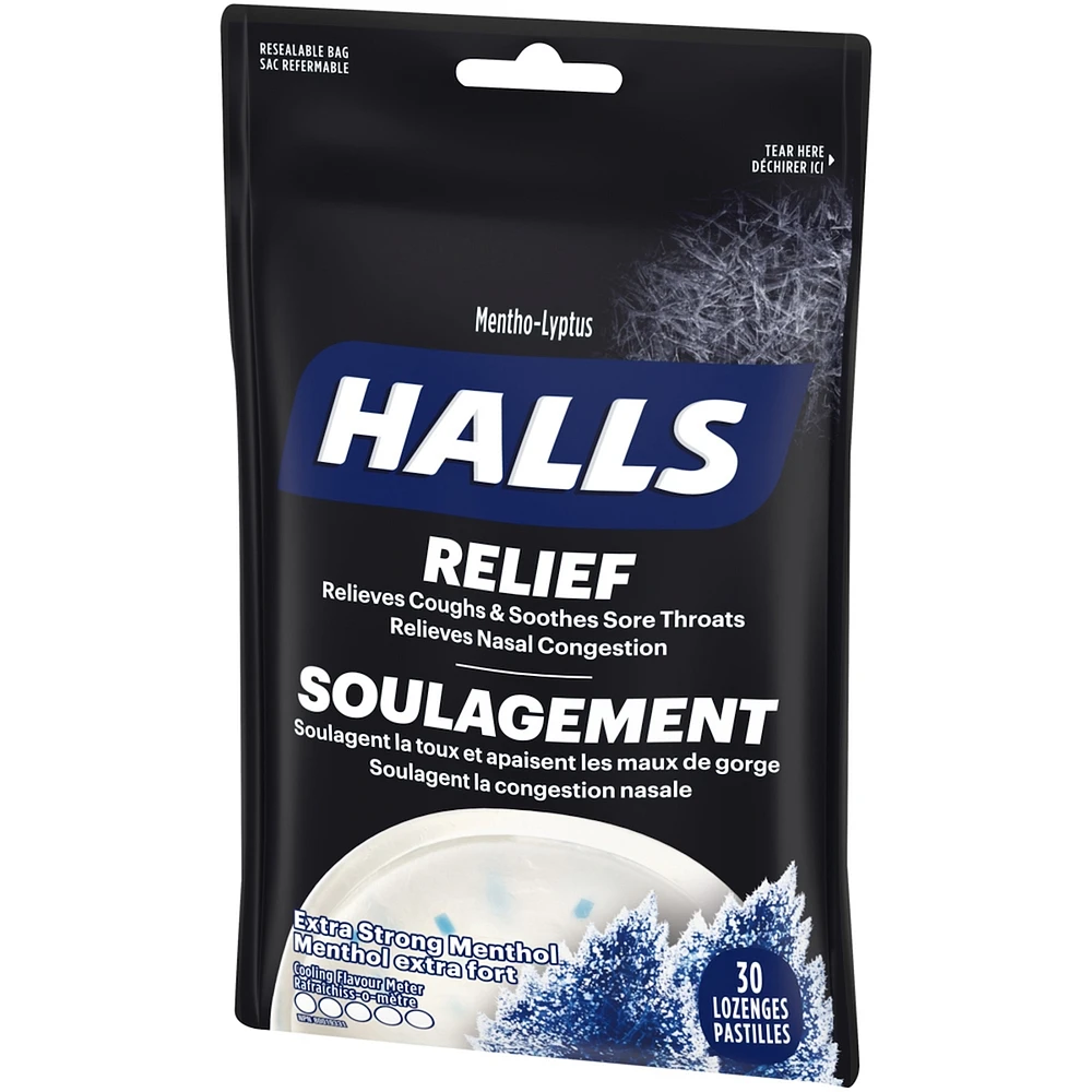 Halls Relief Mentho-Lyptus Extra Strong Menthol