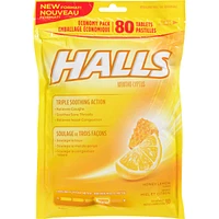 Halls Relief Mentho-lyptus, Honey Lemon Flavour, 80 cough drops