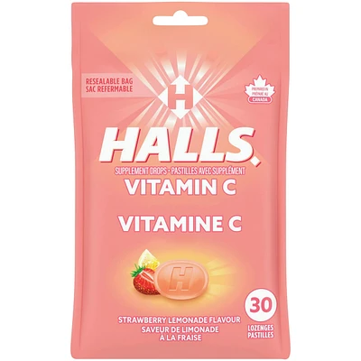 Vitamin C Strawberry Lemonade Flavour Cough Lozenges