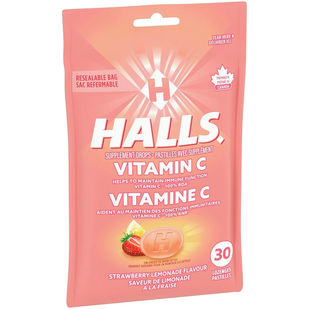 Vitamin C Strawberry Lemonade Flavour Cough Lozenges