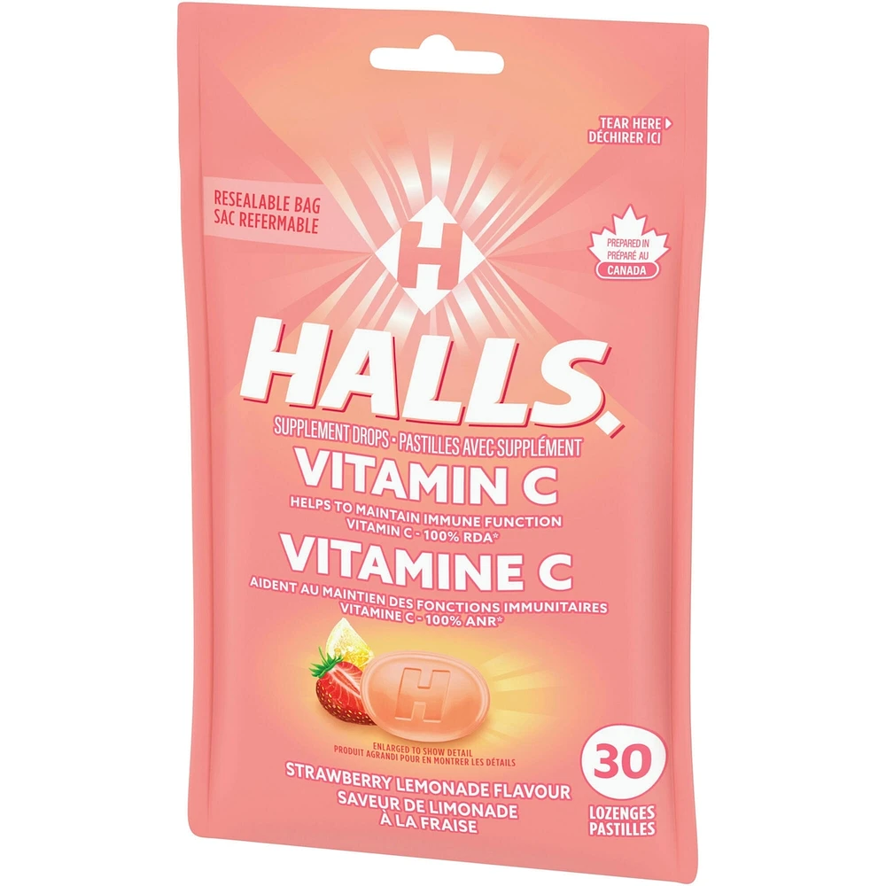 Vitamin C Strawberry Lemonade Flavour Cough Lozenges