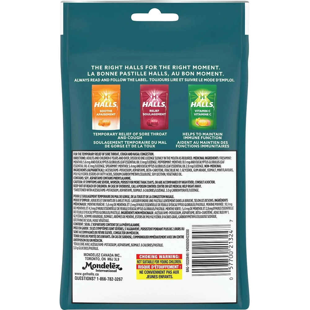 Halls Relief Mentho-Lyptus Assorted Mint 25, Cough Drops