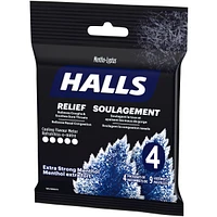 Halls Relief Mentho-lyptus Extra Strong Menthol, 4 x 9 Cough Drops Multipack