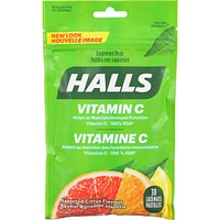 Halls Vitamin C Assorted Citrus Flavour, 30 Supplement Drops