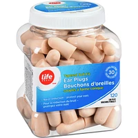 Tapered soft fit ear plugs