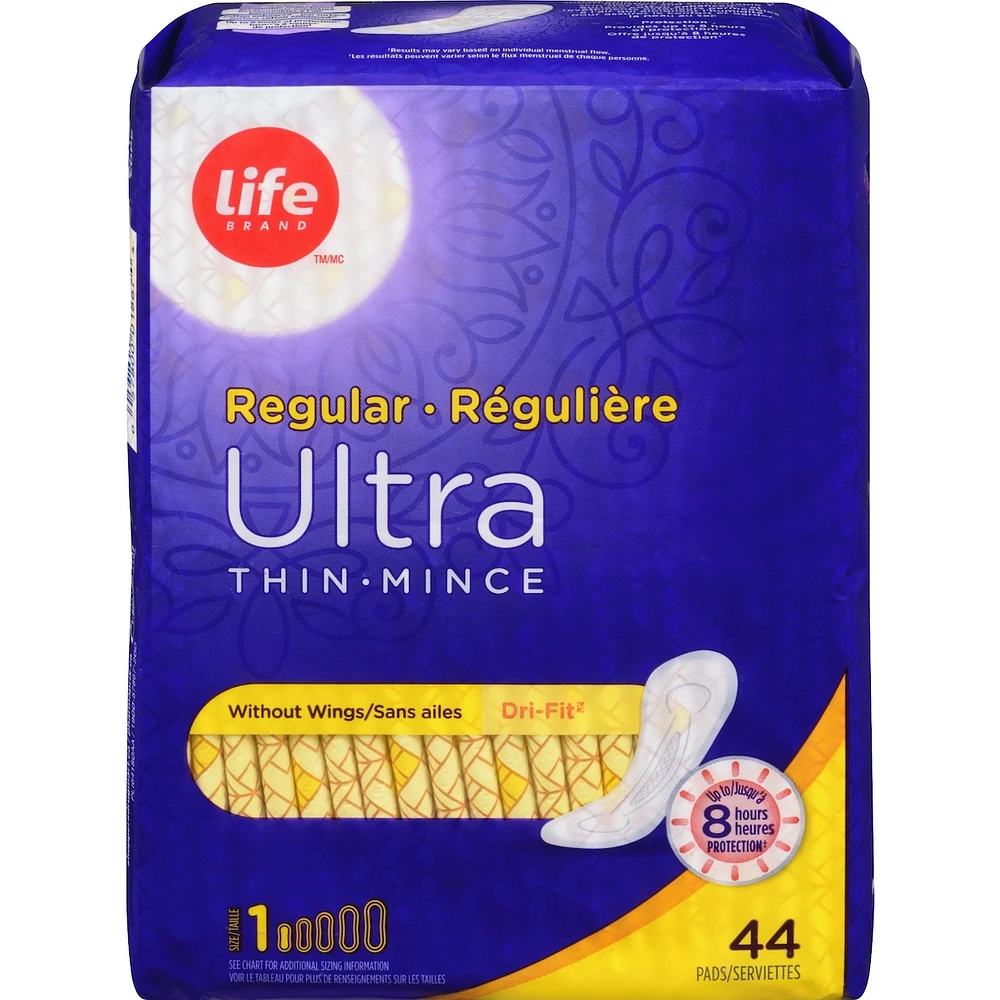 Life Ultra Thin Regular Without Wings 44