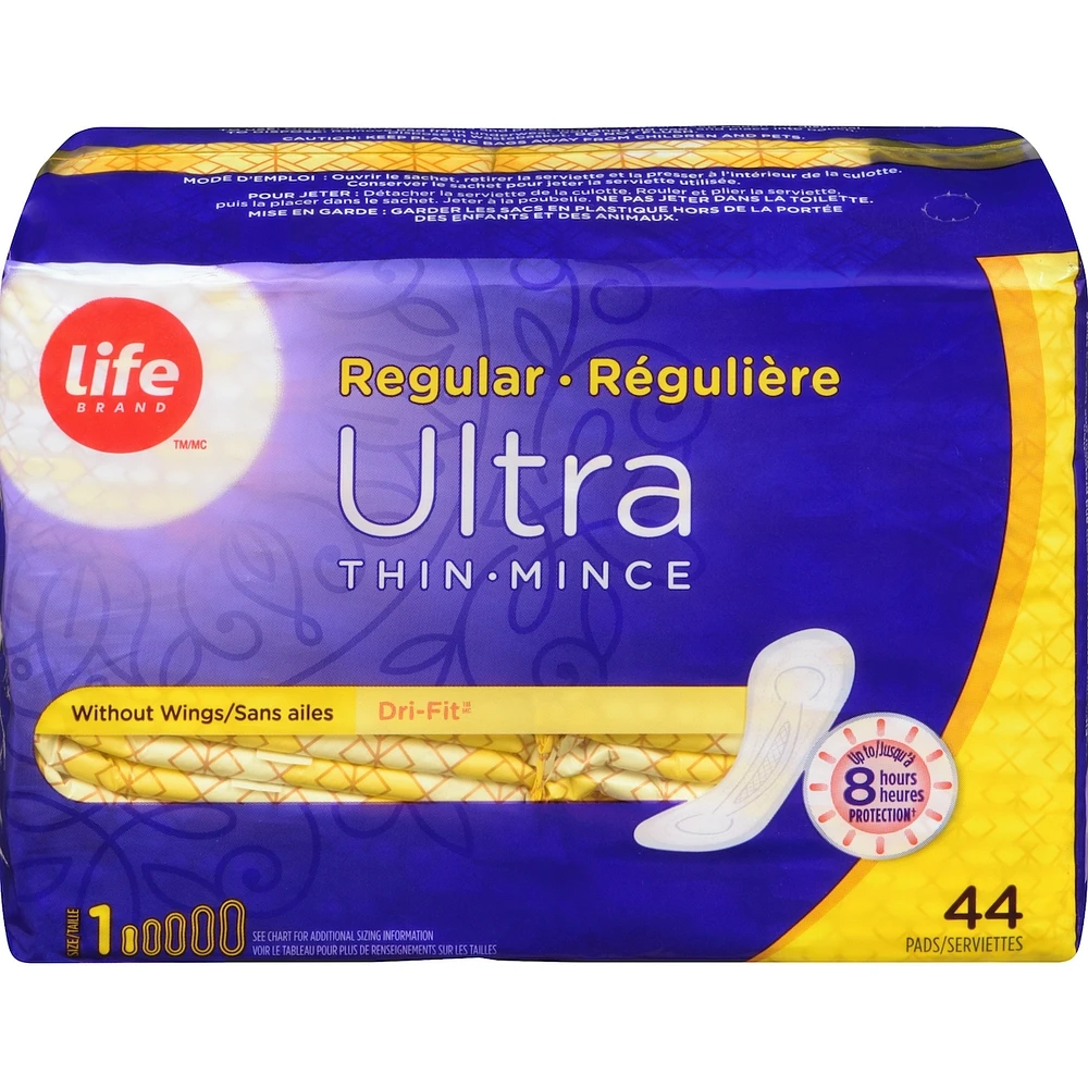 Life Ultra Thin Regular Without Wings 44