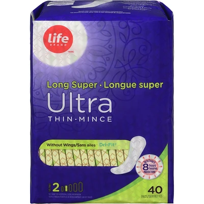 Life Ultra Thin Long Super Without Wings 40