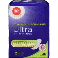 Life Ultra Thin Long Super Without Wings 40