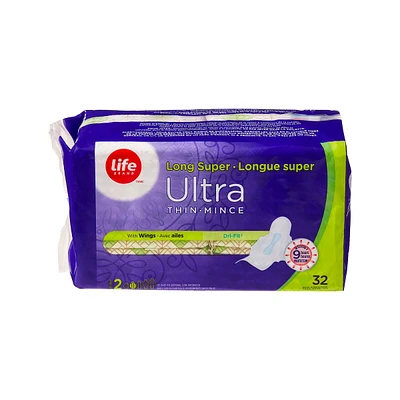 Life Ultra Thin Long Super With Flexi-Wings