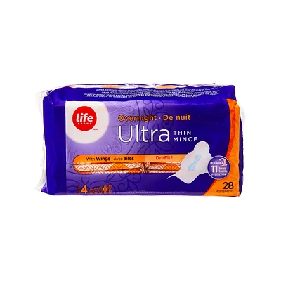 Life Ultra Thin Overnight With Flexi-Wings