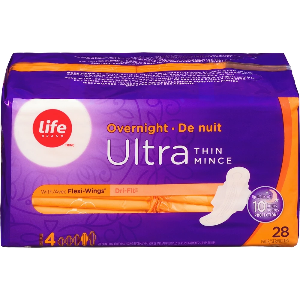 Life Ultra Thin Overnight With Flexi-Wings