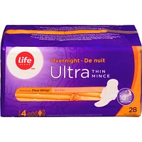 Life Ultra Thin Overnight With Flexi-Wings