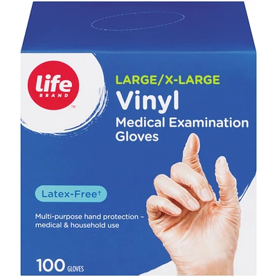 Life Brand Vinyl Medical Exam Gloves 100ct