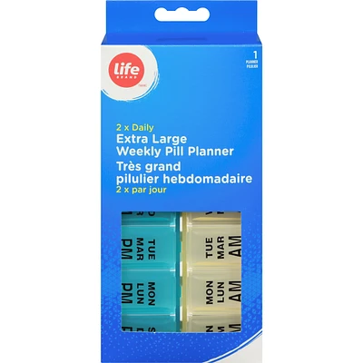 Extra-Large Twice Daily Weekly Pill and Vitamin Planner