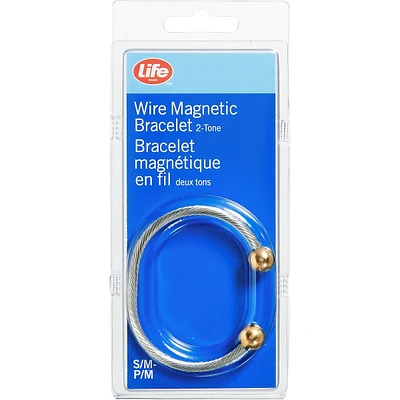 Two-Tone Wire Magnetic Bracelet, S/M