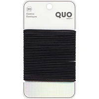 30pk Thin Wide Elastics Black