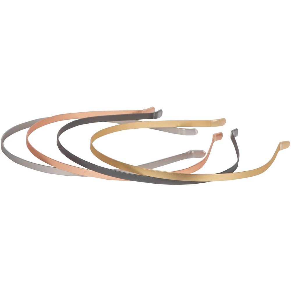 4pk Metallic Headbands