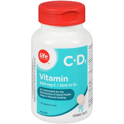Vitamin C+D3 500mg C/ 500 IU D3