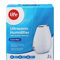 Cool Mist Ultrasonic Humidifier with Aroma Diffuser 2L