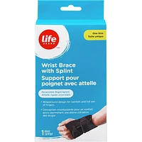 Wrist Brace with Splint One Size